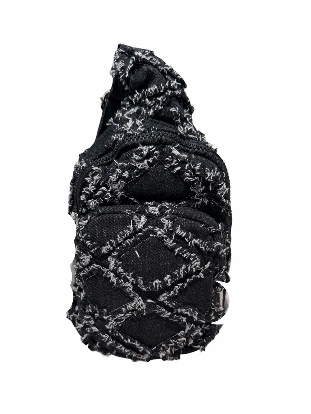 Wildfox Distressed Frayed Patchwork Denim Sling Crossbody Backpack,dead stock